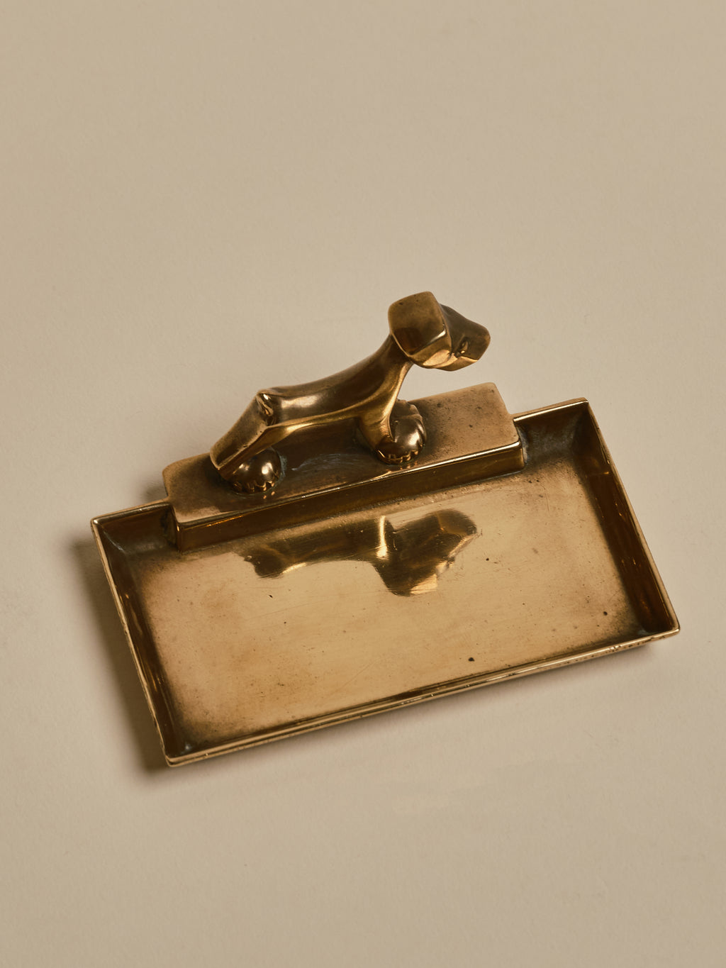 Antique Early 20th Century Deco Brass Dish