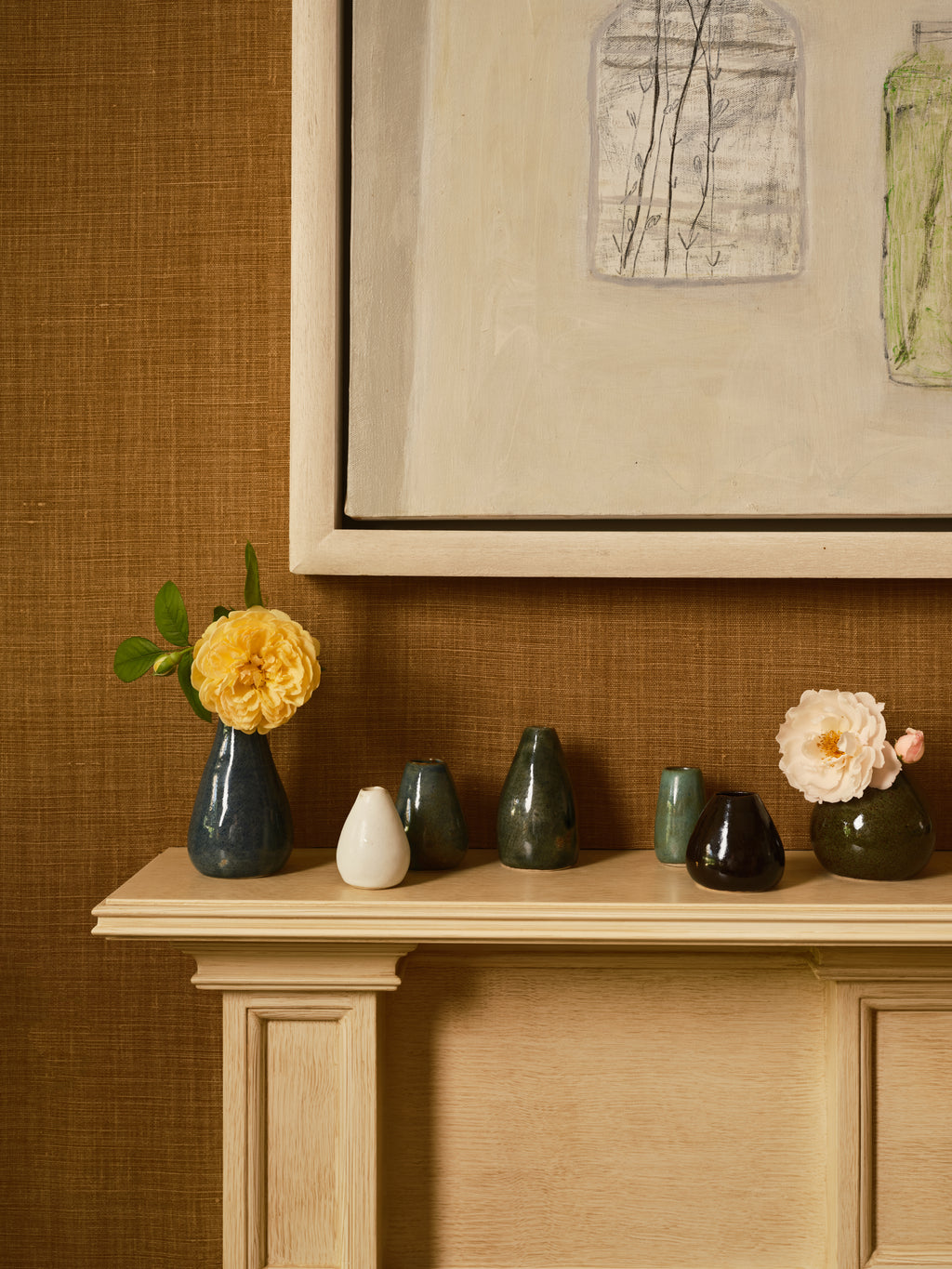 Ceramic Pebble Vases (Assorted set of 3)