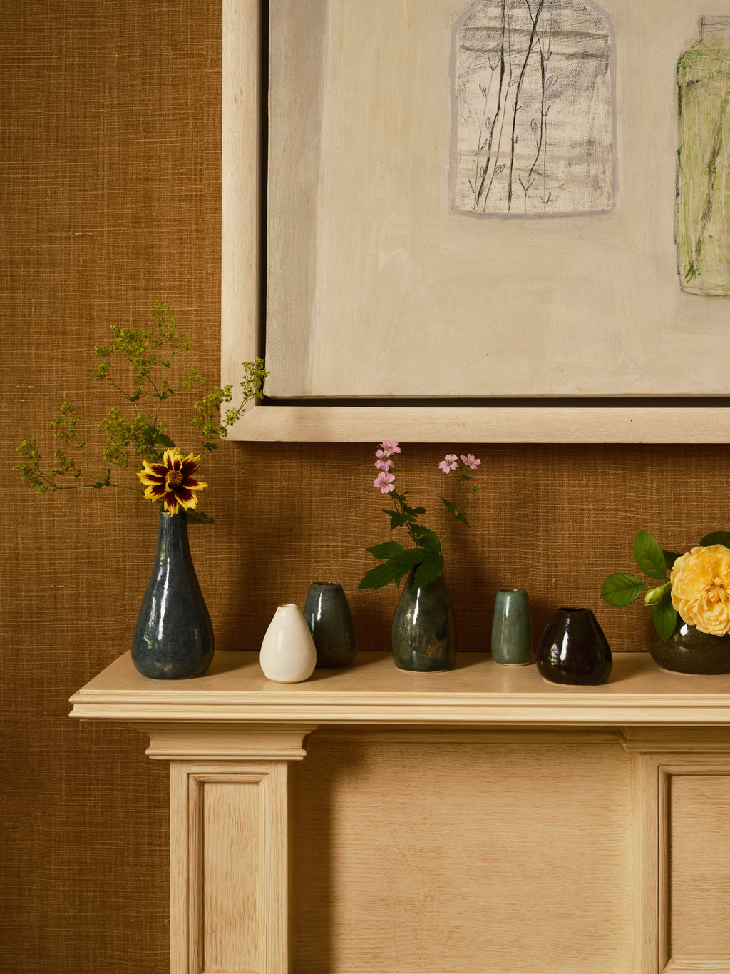Ceramic Pebble Vases (Assorted set of 3)