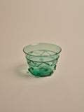 Green Glass Ice Bucket & Bowl