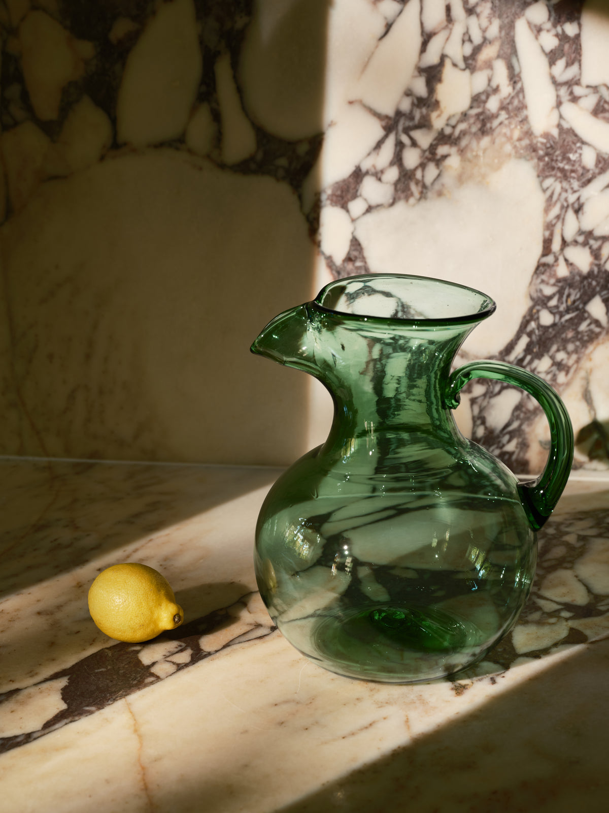 Green Glass Lemonade Jug - Large