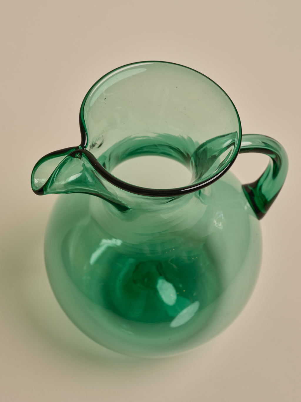 Green Glass Lemonade Jug - Large