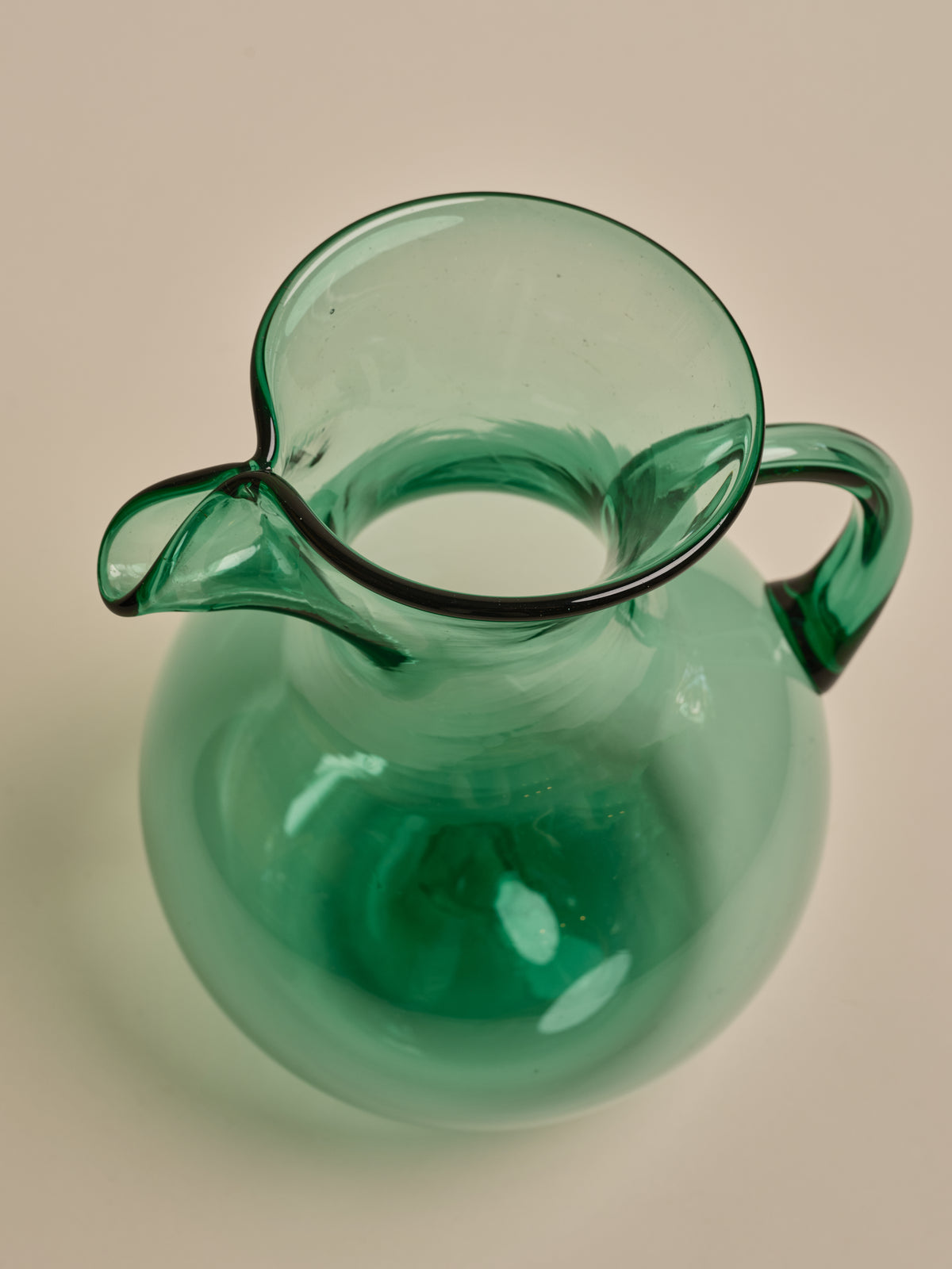 Green Glass Lemonade Jug - Large