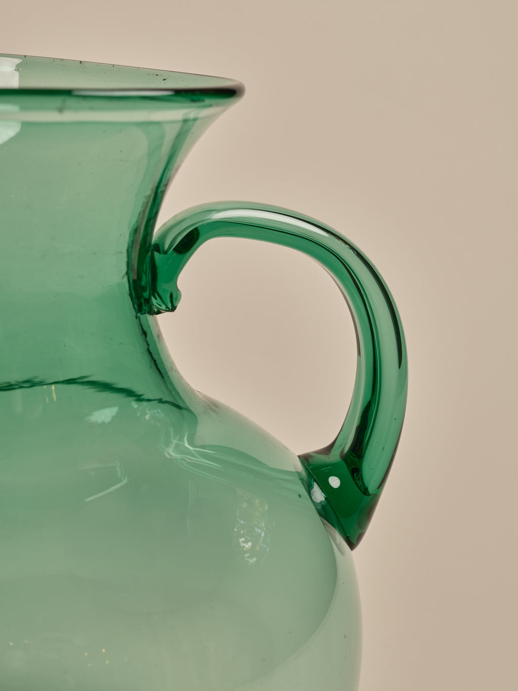 Green Glass Lemonade Jug - Large