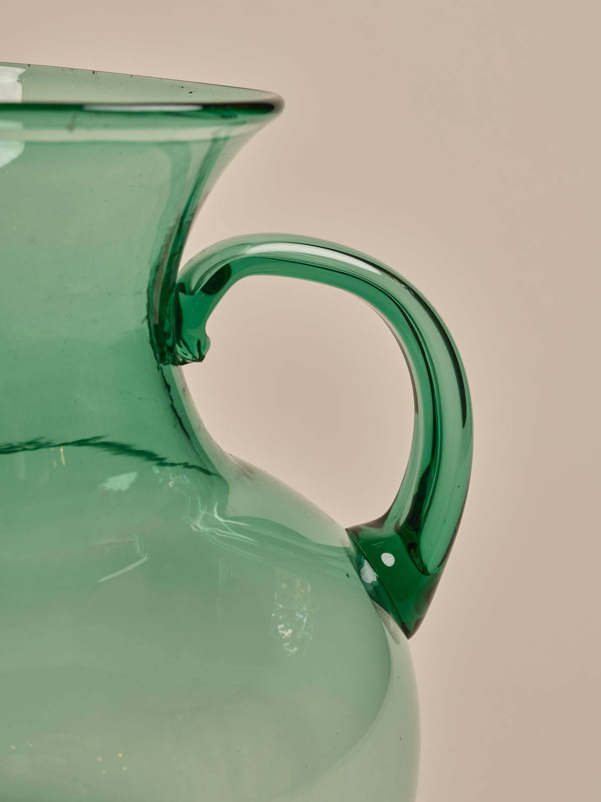 Green Glass Lemonade Jug - Large