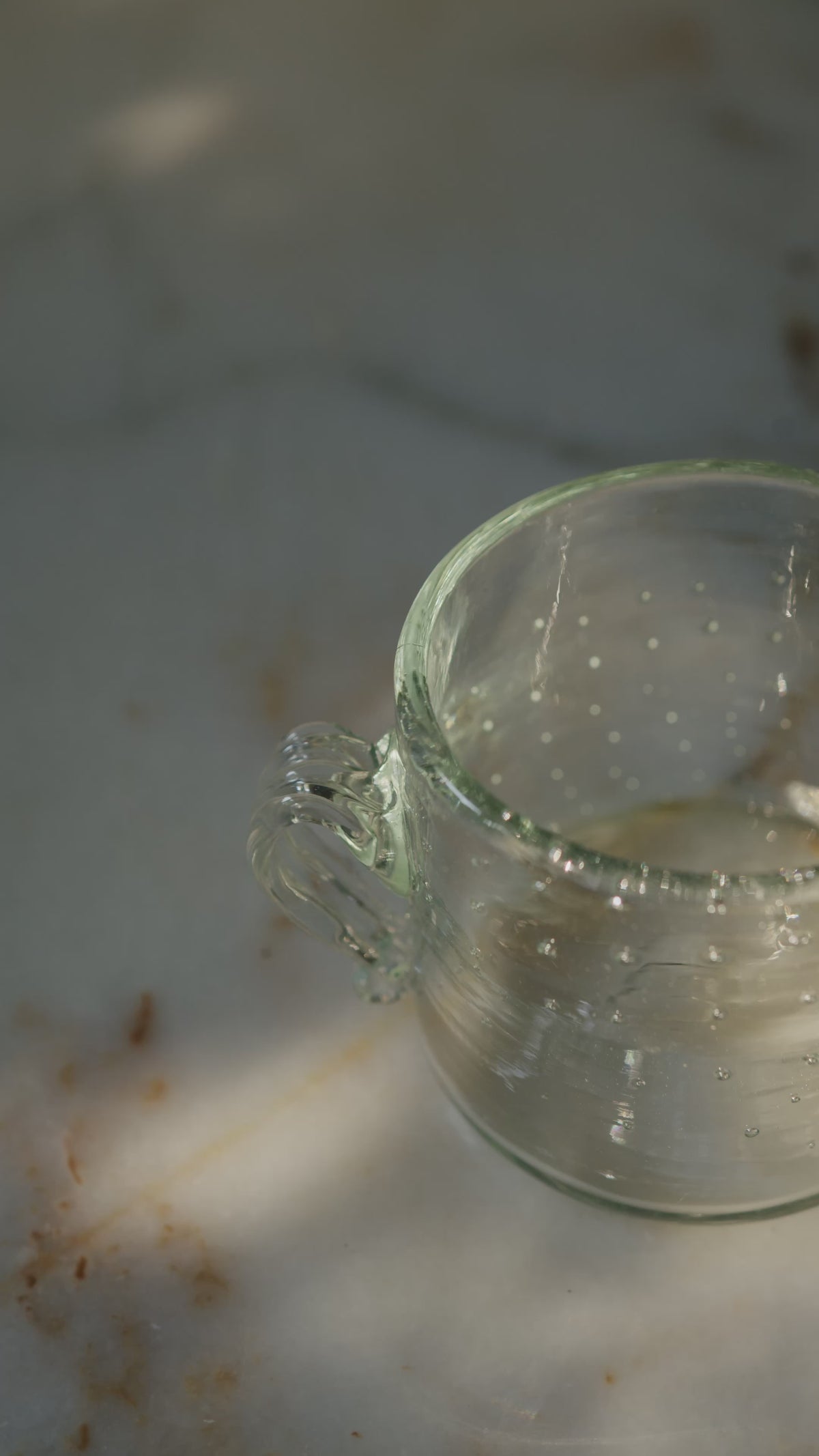 Clear Glass Bubble Trophy Pot