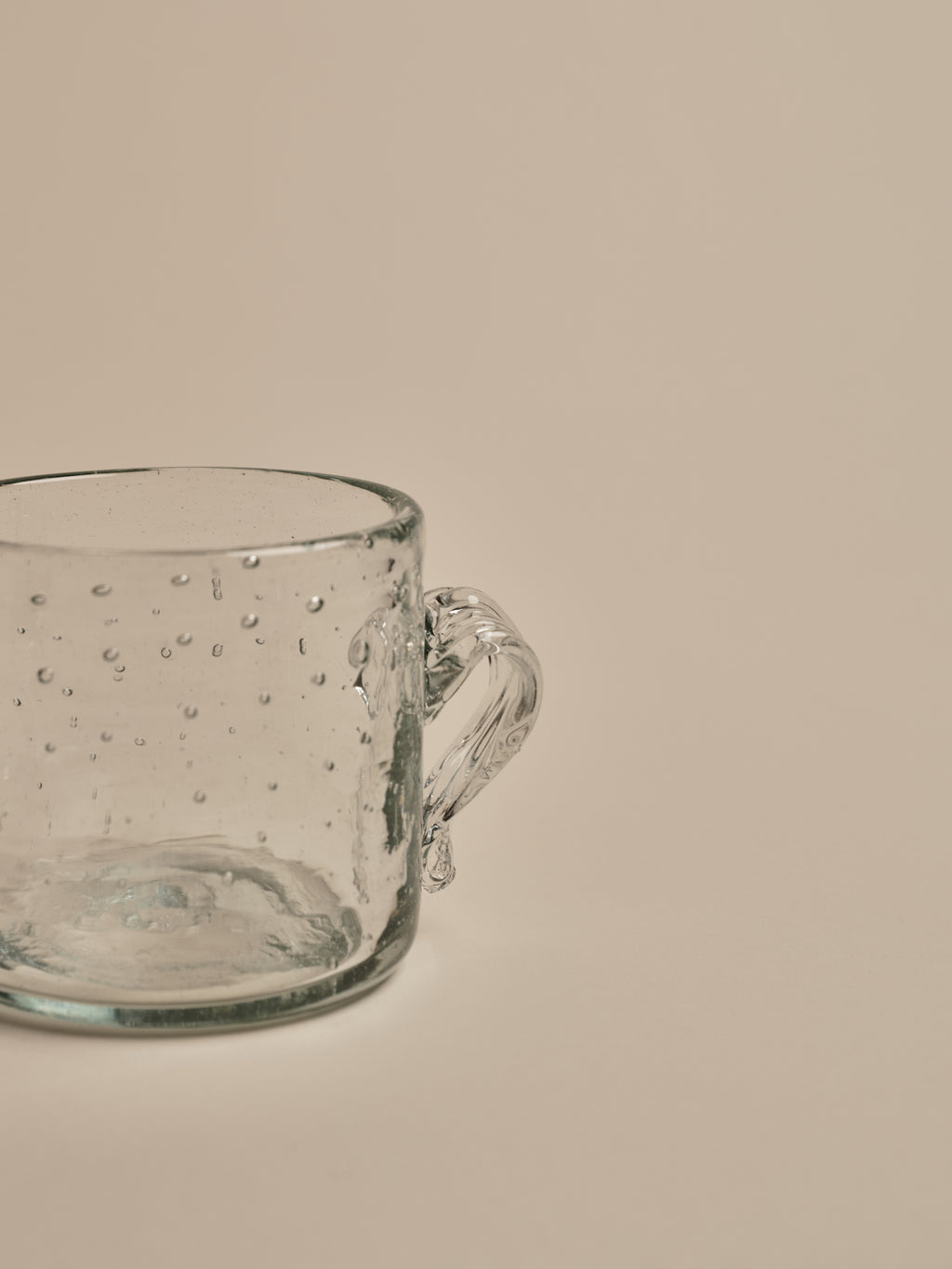 Clear Glass Bubble Trophy Pot