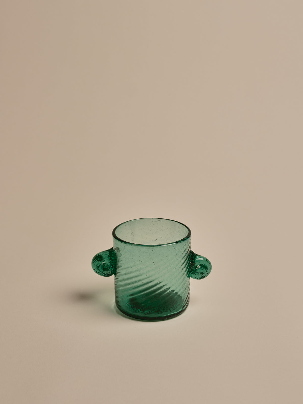 Green Glass Trophy Pot