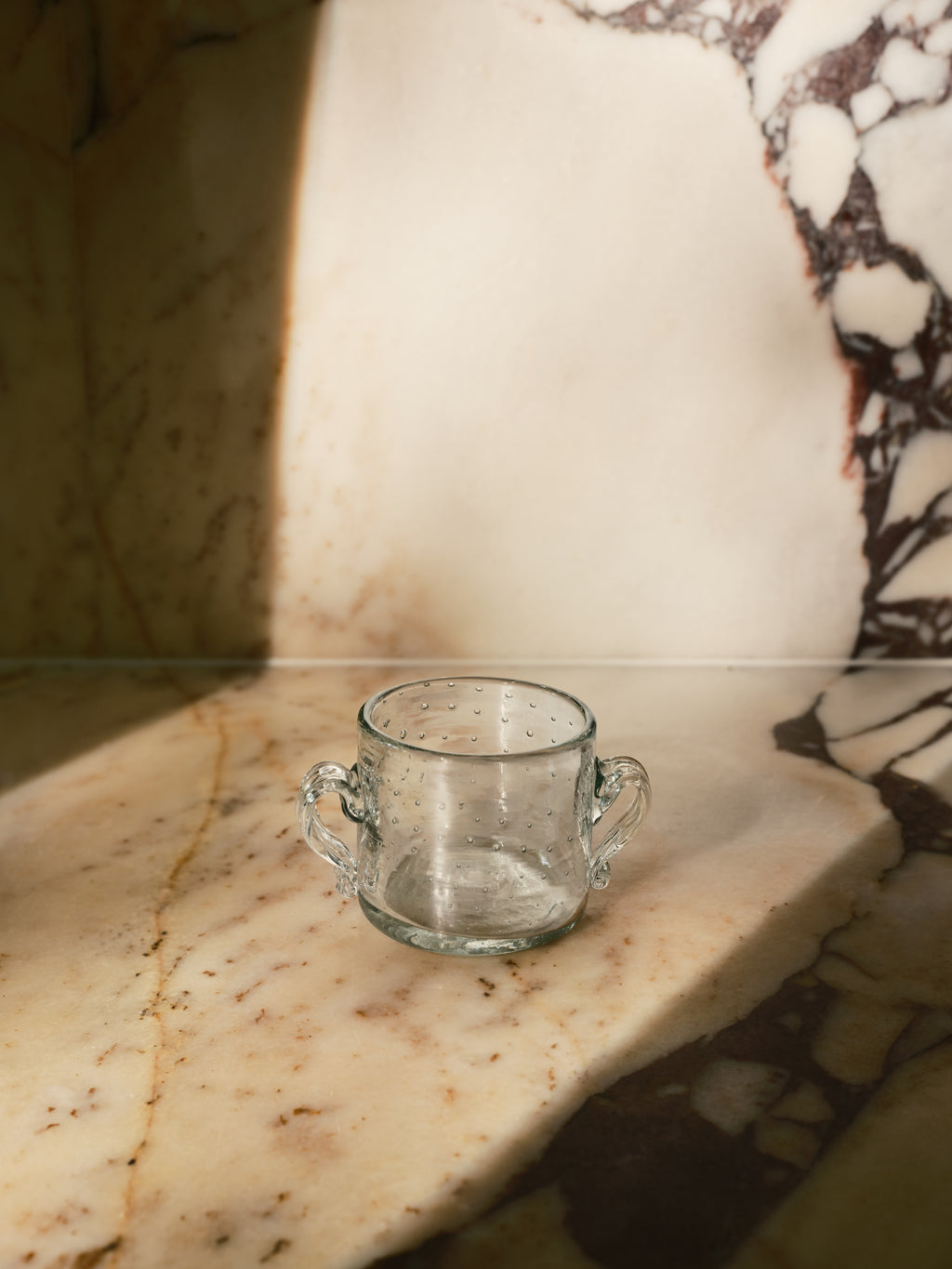 Clear Glass Bubble Trophy Pot