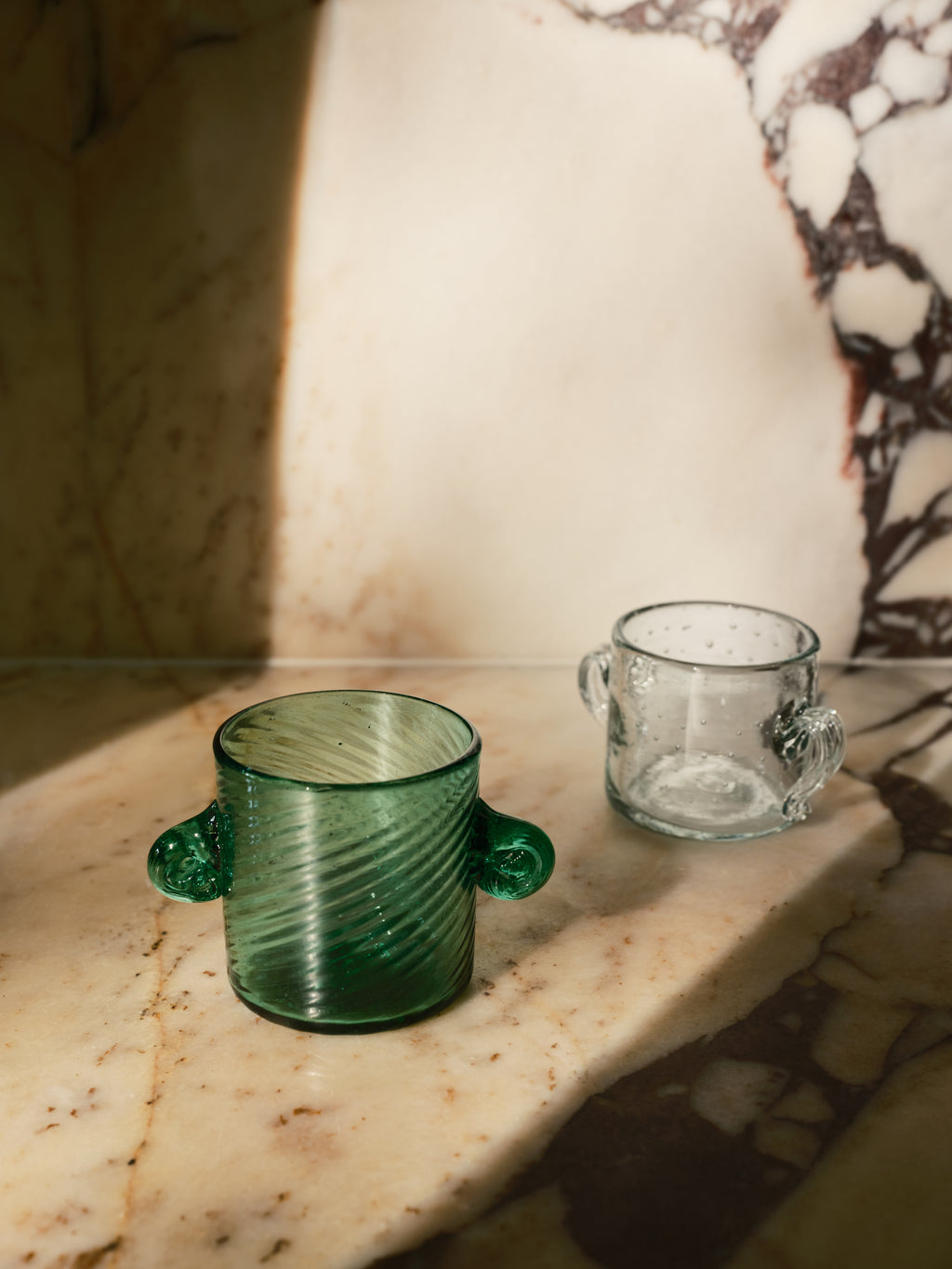 Clear Glass Bubble Trophy Pot